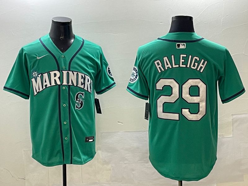 Men Seattle Mariners #29 Raleigh Green Game 2025 Nike MLB Jersey style 1->seattle mariners->MLB Jersey